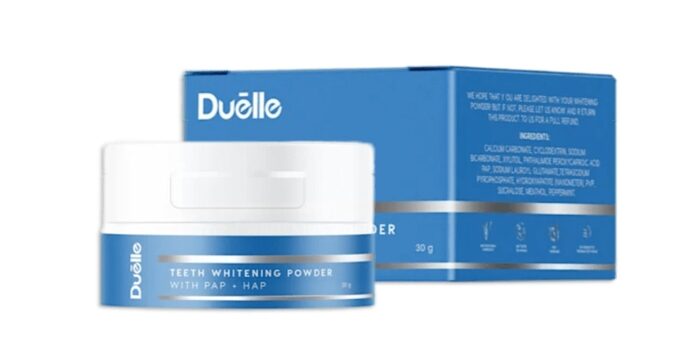 Duelle Whitening poeder met hap en pap
