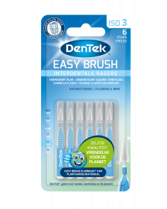 Dentek Easy Brush Eco-Friendly | ISO-3 | 6 stuks
