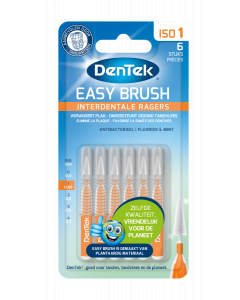 Dentek Easy Brush Eco-Friendly | ISO-1 | 6 stuks