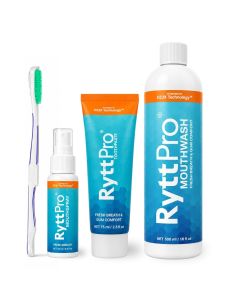 Ryttpro slechte adem pakket tegen amandelsten en een witte tong