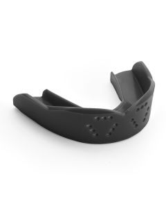 SISU 3D Junior Gebitsbeschermer in Charcoal Black - dun, sterk sportbitje voor kinderen tot 150 cm.