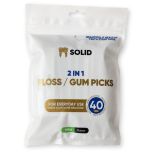 SOLID 2-in-1 floss & gum picks met flossdraad en gum pick, individueel verpakt.