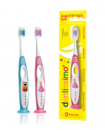 Dentissimo Zachte Tandenborstel Kinderen 2-6 Jaar Ergonomische Handgreep Vrolijk